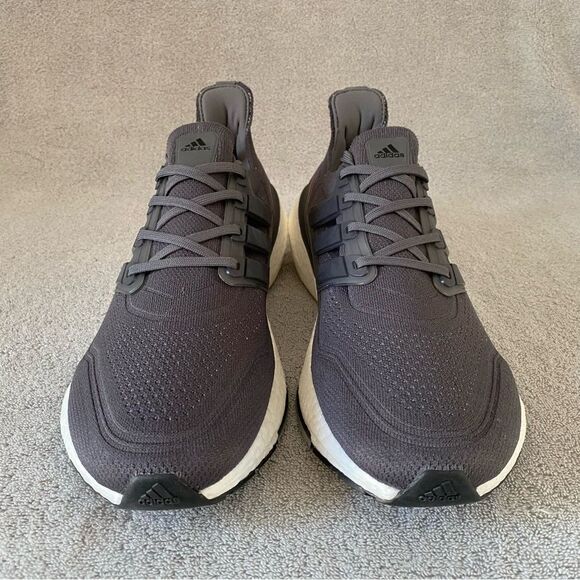 Adidas Shoes Mens 11.5 Gray Orange UltraBoost 21 Prime Knit Sneakers FY0372 - Picture 2 of 8